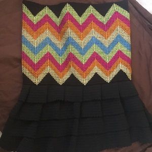 Strapless ruffle top